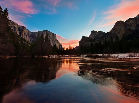 gates valley sunrise yosemite bricker L