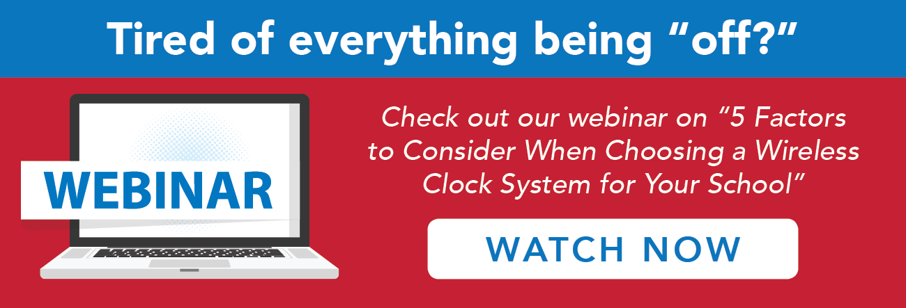 wireless clock system for schools